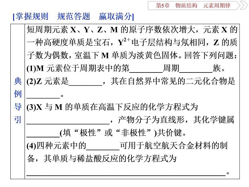 高中化学必修二鲁科版物质结构与元素周期律简答题中化学用语的规范书写课件02