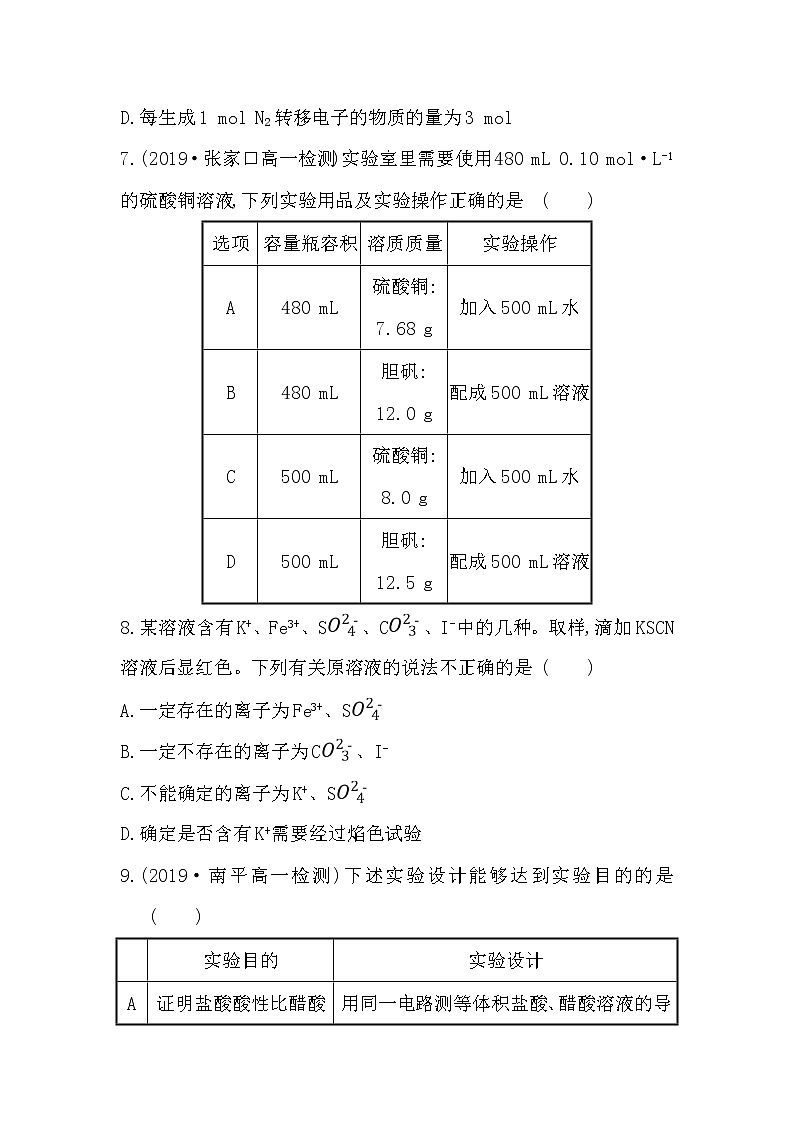 2019-2020新教材人教版化学新素养导学必修一模块素养评价（二） 试卷03