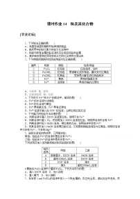 高中化学人教版 (2019)必修 第一册第一节 铁及其化合物课时练习