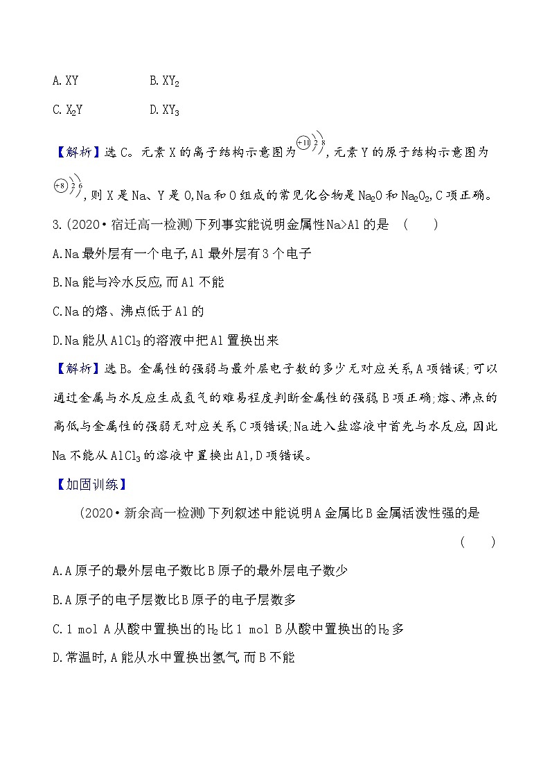 2020-2021学年新鲁科版必修2第1章第1节原子结构与元素性质第2课时作业 练习02