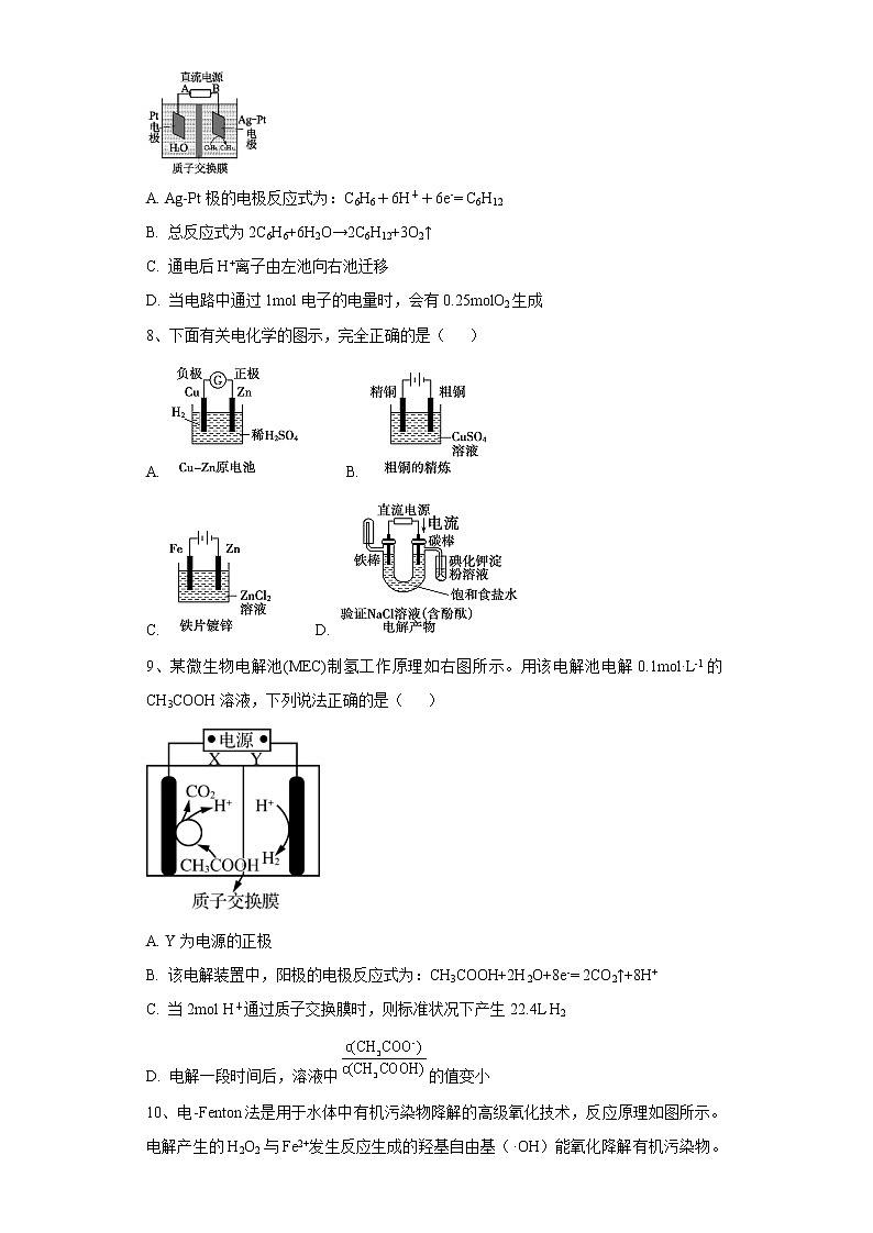 2020-2021学年人教版新教材选择性必修1第4章第二节　电解池作业第3页