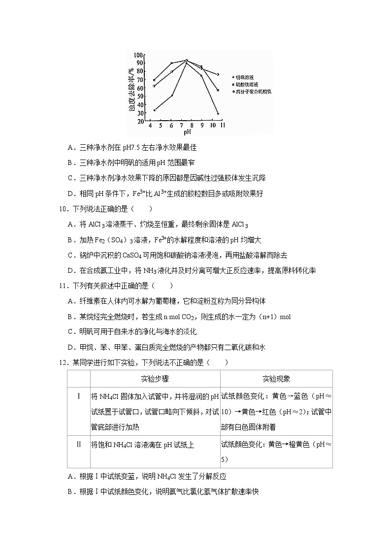 2020-2021学年新教材人教版选择性必修1第3章第3节第2课时盐类水解的应用作业 练习03