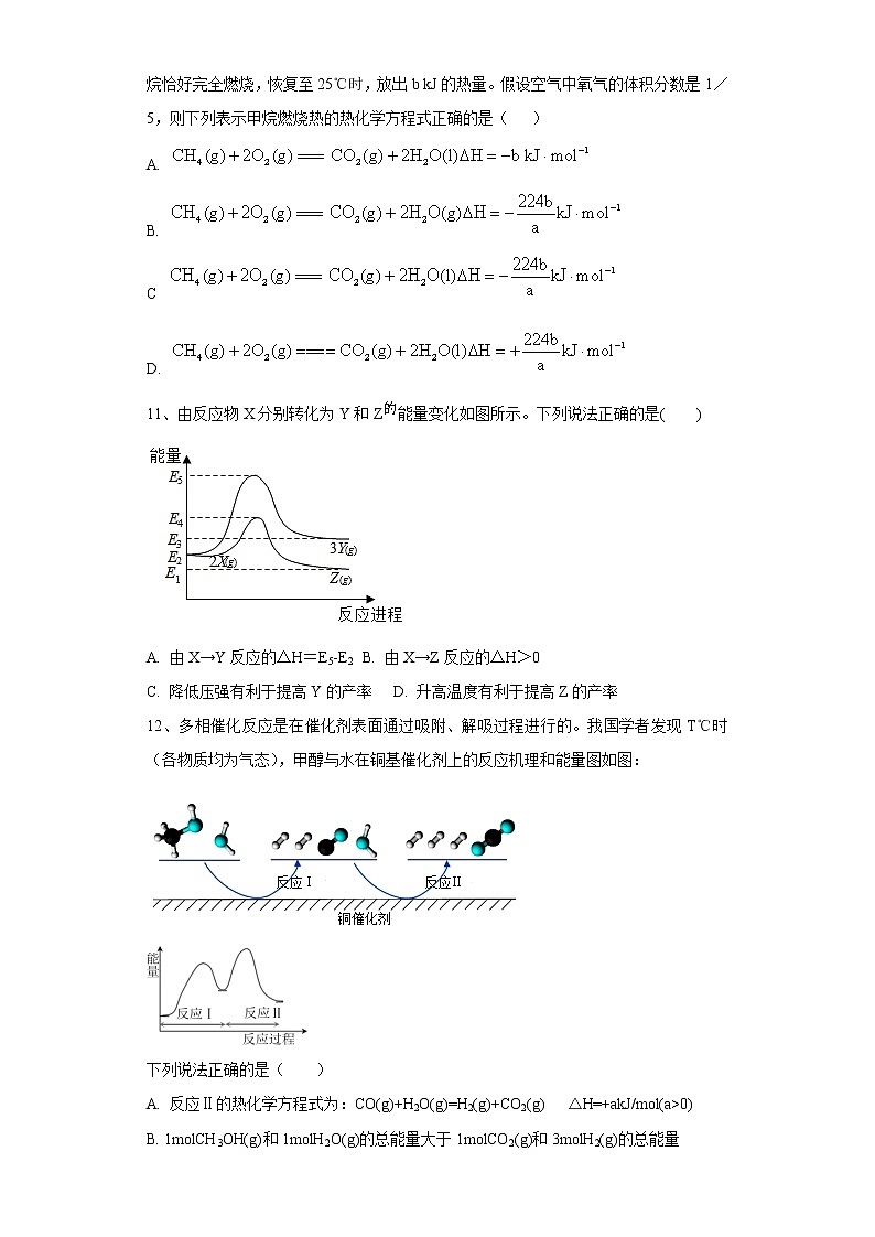 2020-2021学年人教版新教材选择性必修1第1章第一节反应热作业 练习03