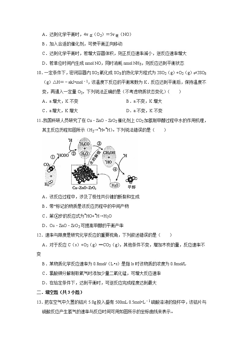 2020-2021学年人教版新教材选择性必修1第2章第4节化学反应的调控作业 练习03