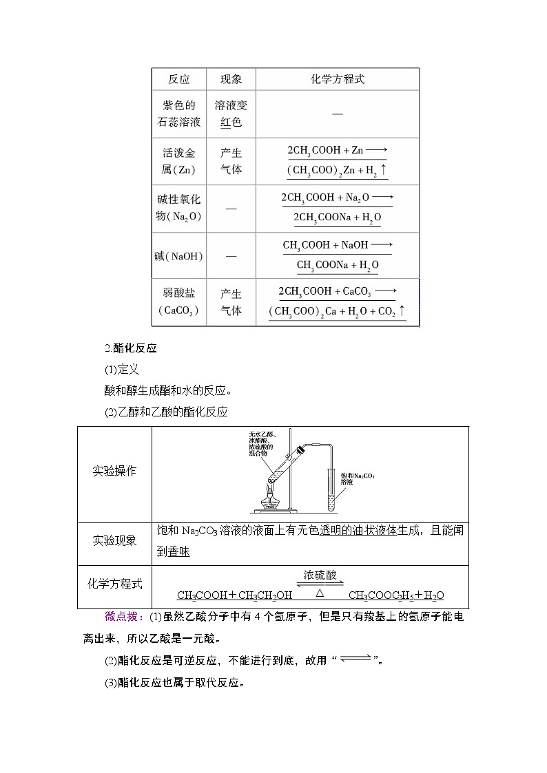 2019-2020学年新鲁科版必修2第3章 第3节 课时2　乙酸学案02