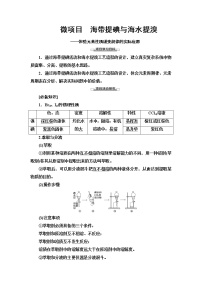 化学必修 第二册微项目 海带提碘与海水提溴——体验元素性质递变规律的实际应用学案