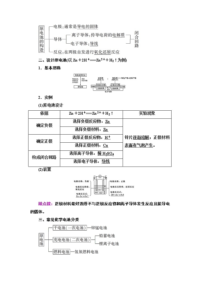 2020-2021学年新鲁科版必修2第2章 第2节 第2课时　化学反应能量转化的重要应用——化学电池学案02