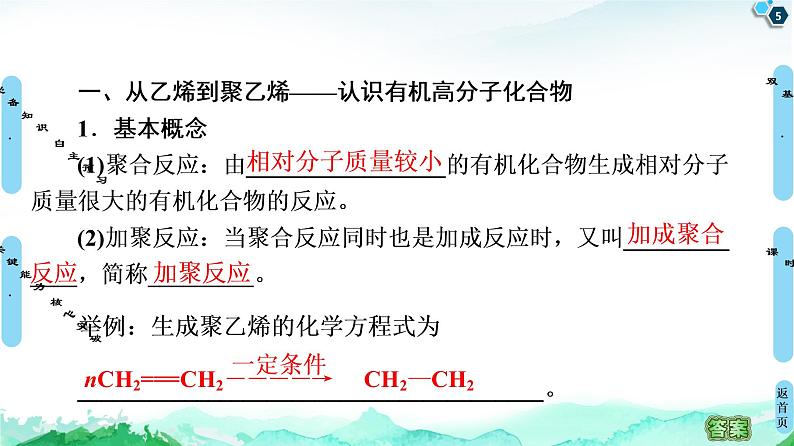 2020-2021学年新鲁科版必修2第3章 第2节 第3课时　有机高分子化合物与有机高分子材料课件（58张）第5页