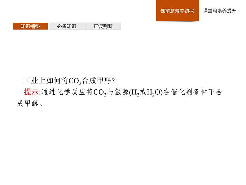 2020-2021学年鲁科版新教材选择性必修1第2章微项目探讨如何利用工业废气中的二氧化碳合成甲醇课件（40张）03