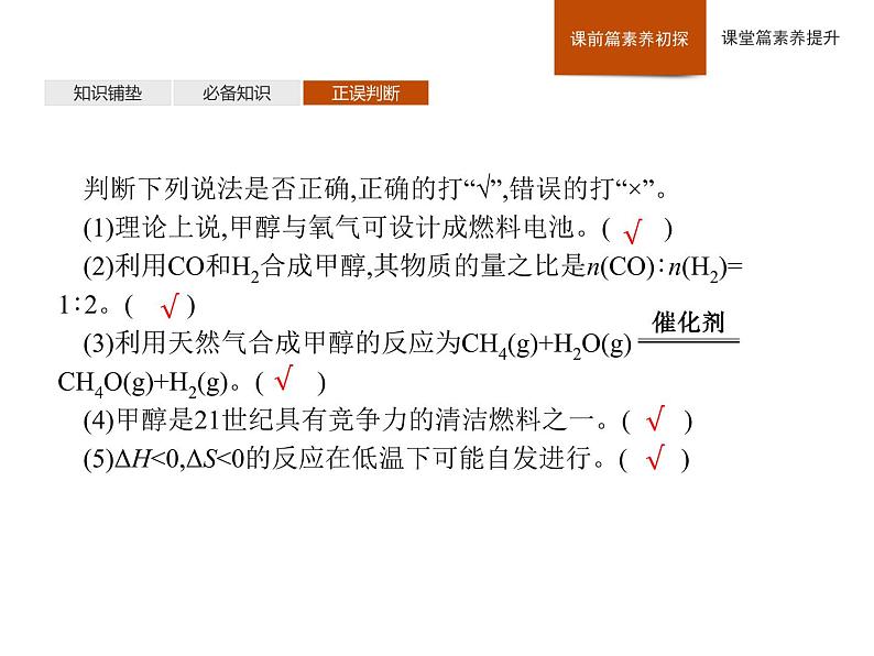 2020-2021学年鲁科版新教材选择性必修1第2章微项目探讨如何利用工业废气中的二氧化碳合成甲醇课件（40张）06