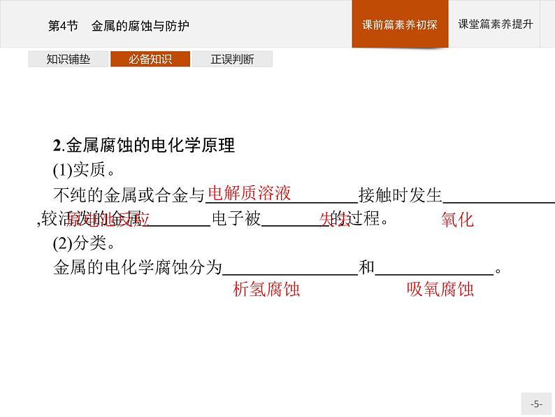 2020-2021学年鲁科版选择性必修第一册 第1章　第4节　金属的腐蚀与防护 课件（30张）05