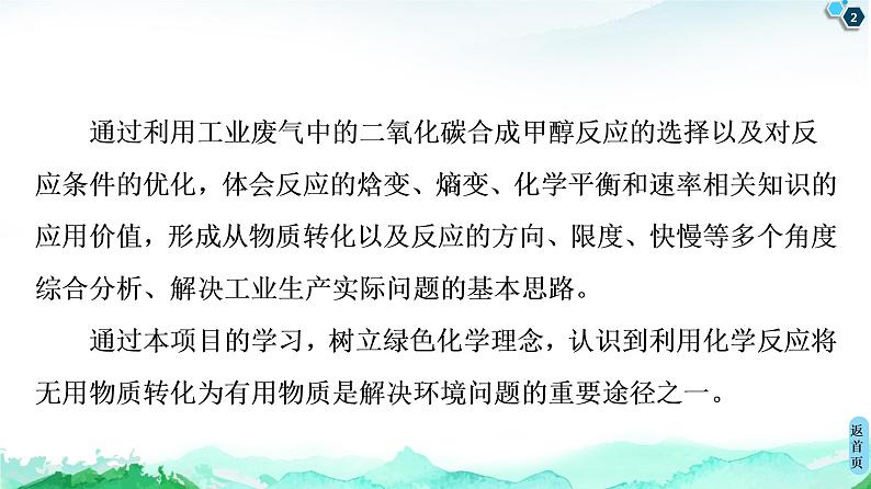 2020-2021学年新鲁科版选择性必修1第2章 微项目 探讨如何利用工业废气中的二氧化碳合成甲醇——化学反应选择与反应条件优化课件（30张）02