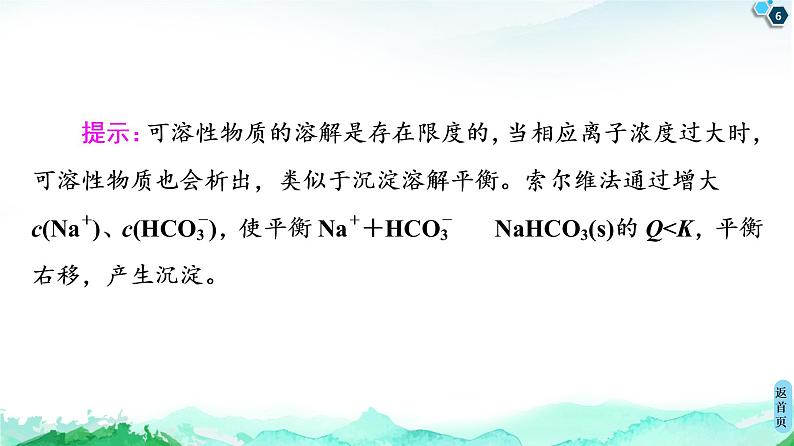 2020-2021学年新鲁科版选择性必修1第3章 微项目 揭秘索尔维制碱法和侯氏制碱法——化学平衡思想的创造性应用课件（20张）06