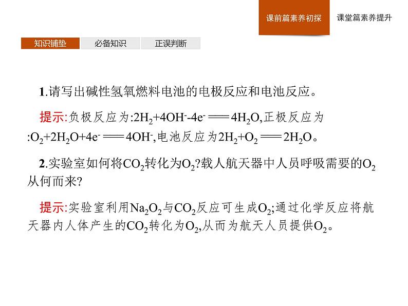 2020-2021学年鲁科版新教材选择性必修1第1章　微项目　设计载人航天器用化学电池与氧气再生方案课件（31张）03