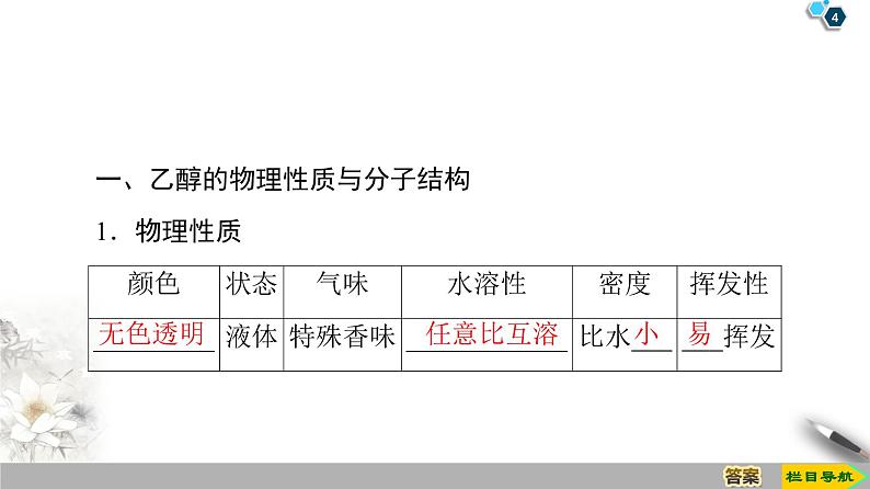 2019-2020学年新鲁科版必修2第3章 第3节 课时1　乙醇课件（44张）04