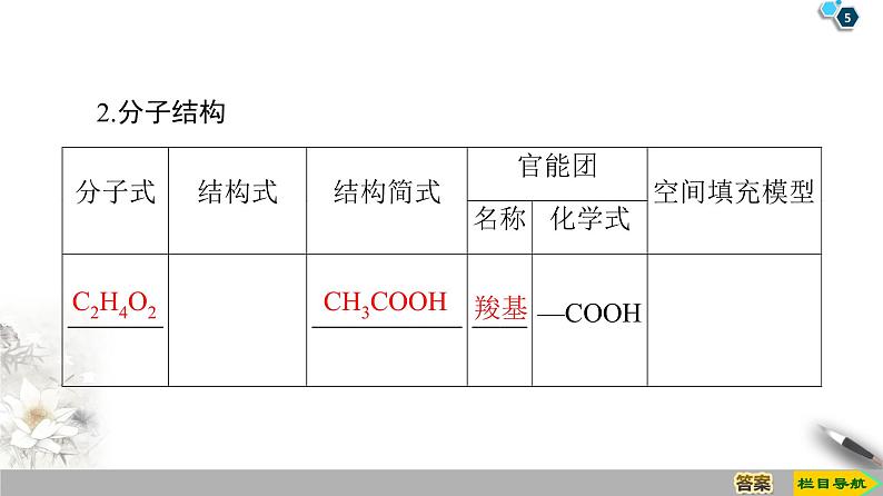 2019-2020学年新鲁科版必修2第3章 第3节 课时2　乙酸课件（45张）05