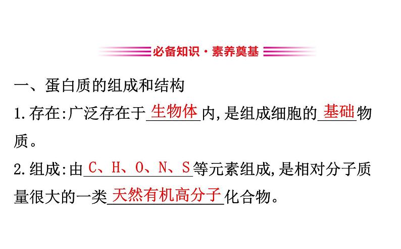 2019-2020学年新鲁科版必修2：3.3.4蛋白质课件（76张）第3页