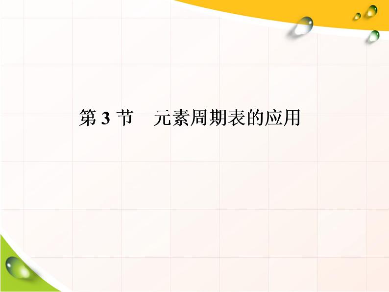 2020-2021学年新教材鲁科版必修第二册 第1章第3节 元素周期表的应用（第3课时） 课件（35张）第1页