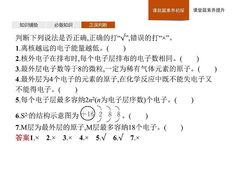 2020-2021学年新鲁科版必修2第1章　第1节　第2课时　原子结构——核外电子排布课件（41张）第8页