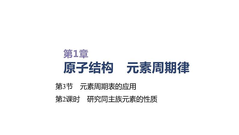 2020-2021学年新鲁科版必修2第1章第3节元素周期表的应用第2课时课件（32张）第1页