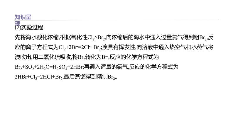 2020-2021学年新鲁科版必修2第1章微项目　海带提碘与海水提溴——体验元素性质递变规律的实际应用课件（24张）07