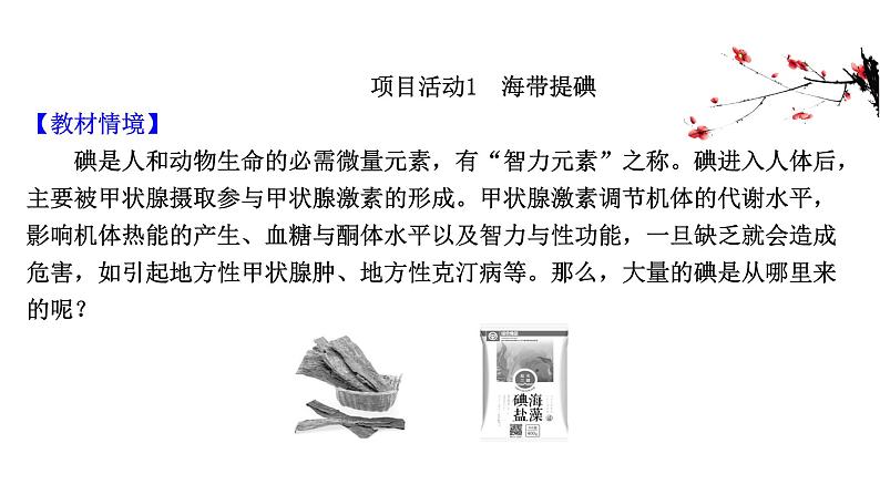 2020-2021学年新鲁科版必修2第1章微项目 海带提碘与海水提溴——体验元素性质递变规律的实际应用课件（45张）02