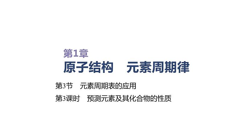 2020-2021学年新鲁科版必修2第1章第3节元素周期表的应用第3课时课件（37张）01