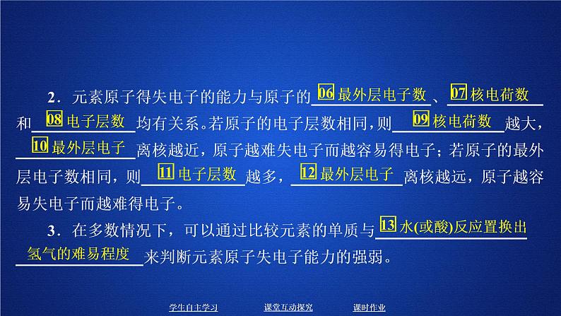 2019-2020学年鲁科版新教材必修2第1章第1节原子结构与元素性质第2课时课件（27张）08