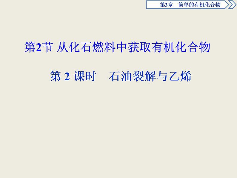 2019-2020学年新教材鲁科版必修第二册 第3章第2节 从化石燃料中获取有机化合物（第2课时） 课件（38张）01