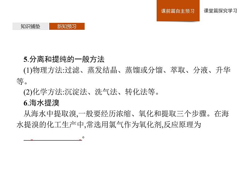 2019-2020学年新鲁科版必修2第1章　微项目　海带提碘与海水提溴——体验元素性质递变规律的实际应用课件（43张）06