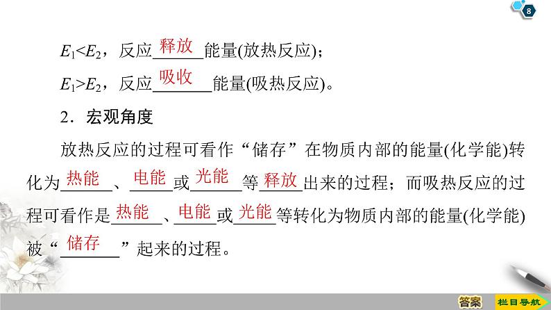 2019-2020学年新鲁科版必修2第2章 第2节 课时1　化学反应中能量变化的本质及转化形式课件（44张）08