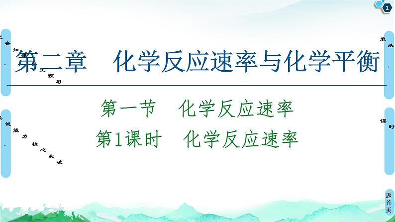 2020-2021学年新人教版选择性必修1第2章 第1节 第1课时　化学反应速率课件（45张）第1页