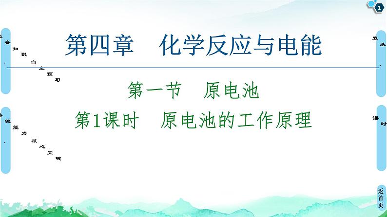 2020-2021学年新人教版选择性必修1第4章 第1节 第1课时　原电池的工作原理课件（63张）01