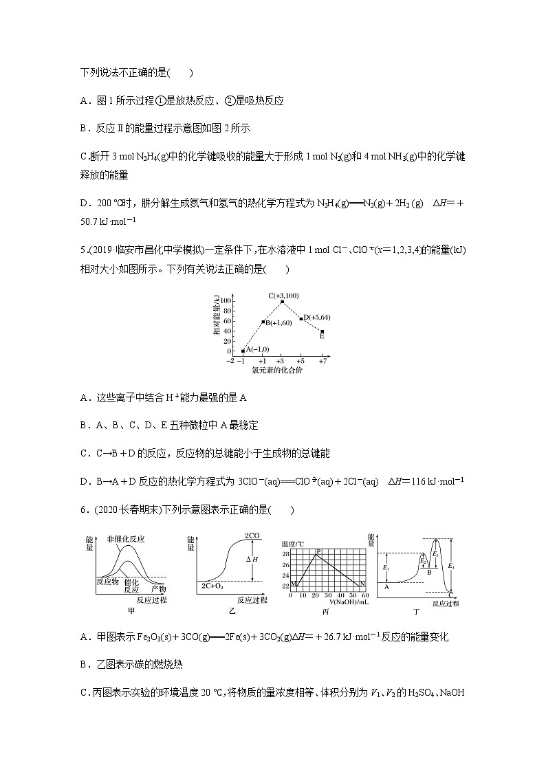 2021届高三化学一轮复习重点专题4——化学反应过程与能量变化（练习）学生版03
