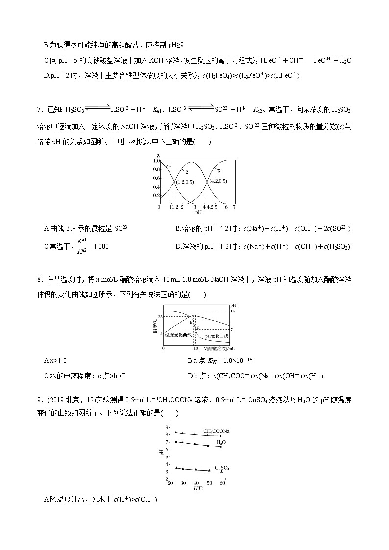2021届高三化学一轮复习重点专题9——水溶液中的陌生图像（练习）学生版03