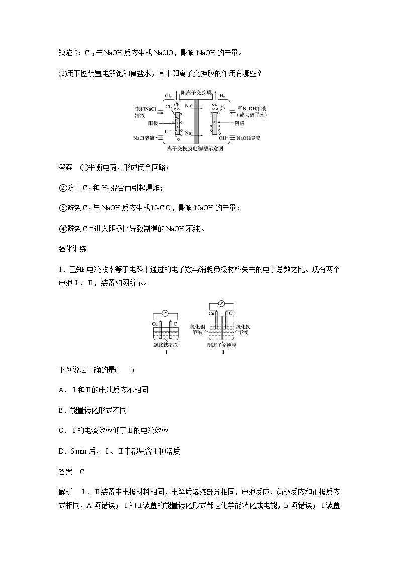2021届高三化学一轮复习重点专题11——隔膜在电化学中的功能（知识点+训练）解析版02