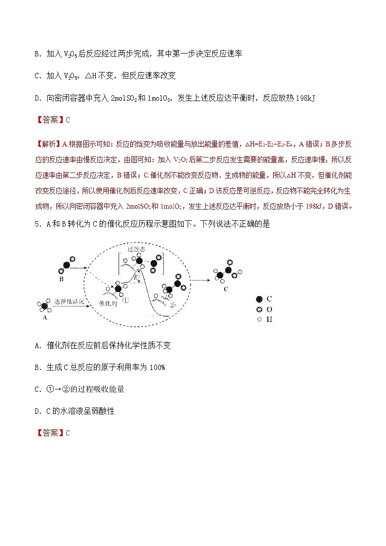 通用版化学2019-2020学年高三化学一轮复习 化学反应与能量 考点突破训练（2份打包）03