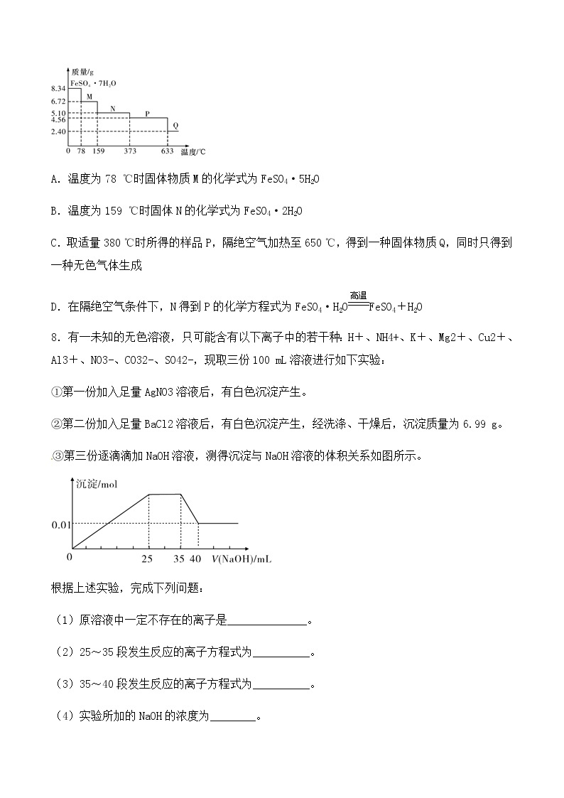 通用版化学2019-2020学年高三化学一轮复习 物质的检验 考点突破训练（2份打包）03