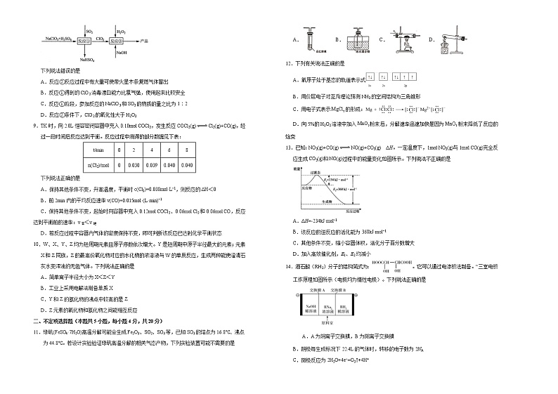 （新高考）2020-2021学年上学期高三期末备考金卷 化学（B卷）02