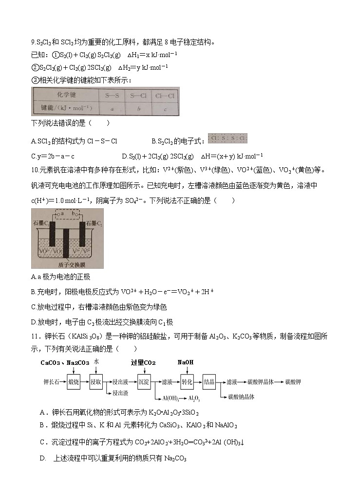 黑龙江省大庆铁人、鸡西一中、鹤岗一中三校2021届高三上学期联考 化学 (含答案)第3页