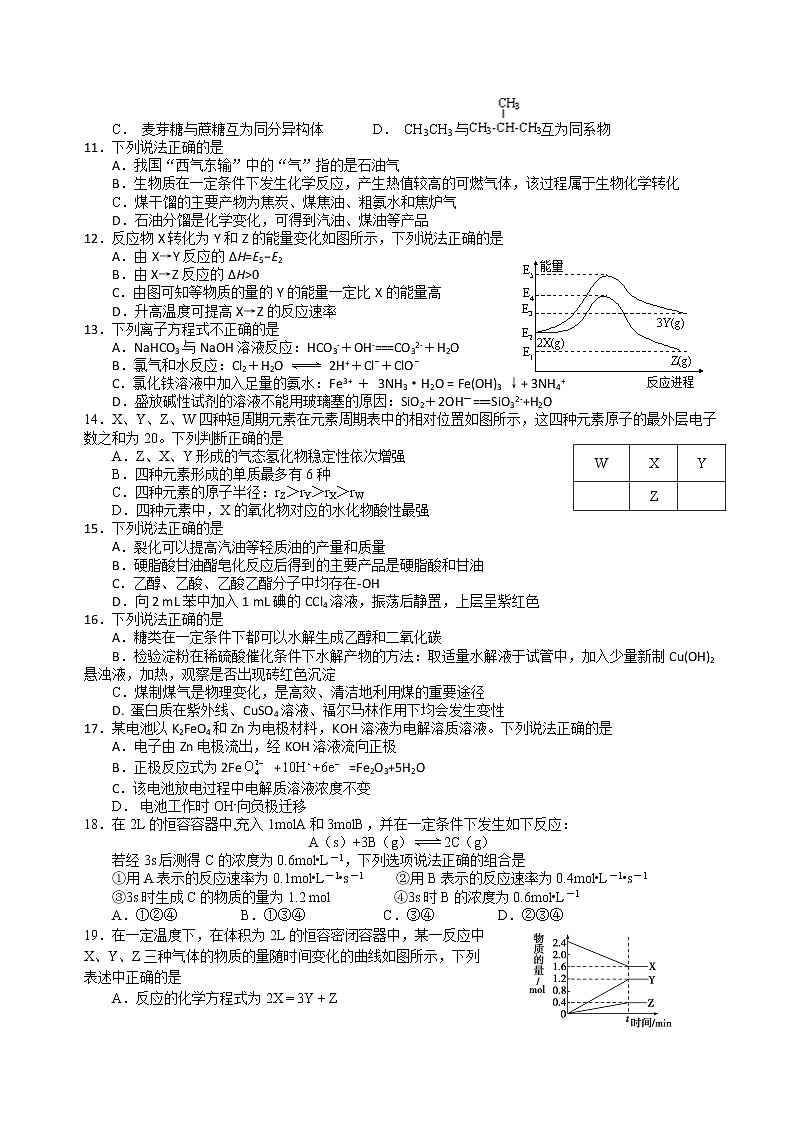 高三化学选考模拟试题（无答案）第2页