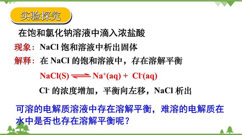 人教版高中化学选修四3.4《难溶电解质的溶解平衡》第一课时《沉淀溶解平衡原理》PPT课件）04