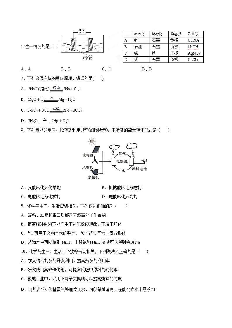 人教版高中化学选修4  4.3《电解池》同步练习（原卷版）第2页