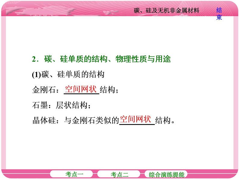 （人教版）高三化学高考总复习课件：第4章 第一节 碳、硅及无机非金属材料第8页