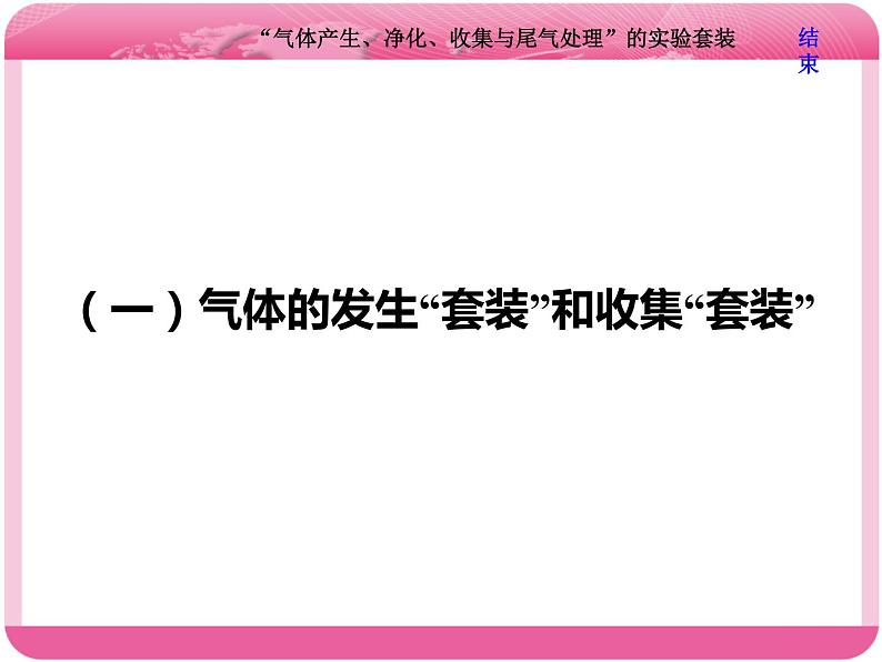 （人教版）高三化学高考总复习课件：第10章 第二板块 第二讲 “气体产生、净化、收集与尾气处理”的实验套装第2页