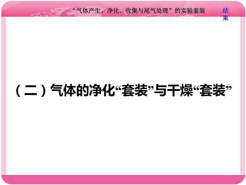 （人教版）高三化学高考总复习课件：第10章 第二板块 第二讲 “气体产生、净化、收集与尾气处理”的实验套装第7页