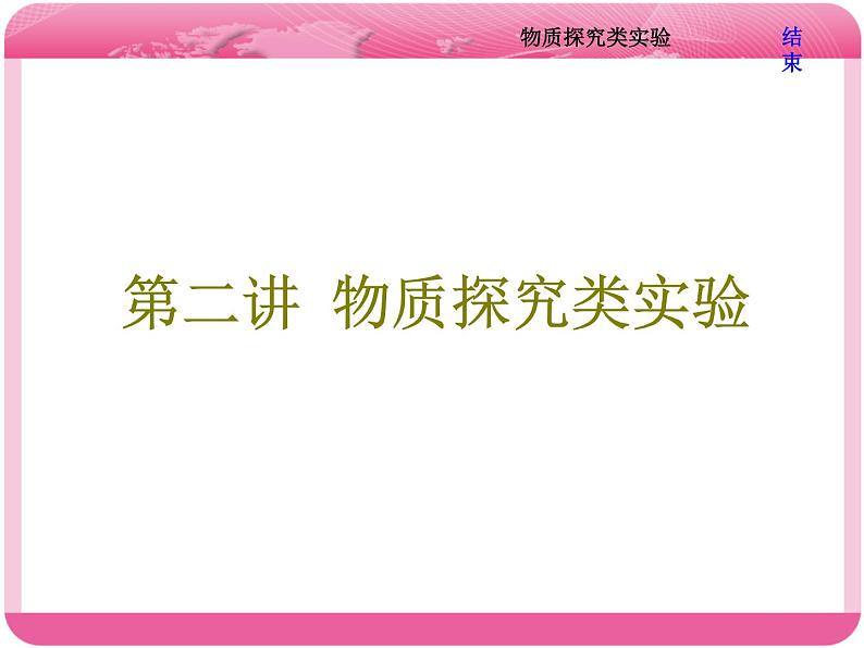 （人教版）高三化学高考总复习课件：第10章 第三板块 第二讲 物质探究类实验第1页