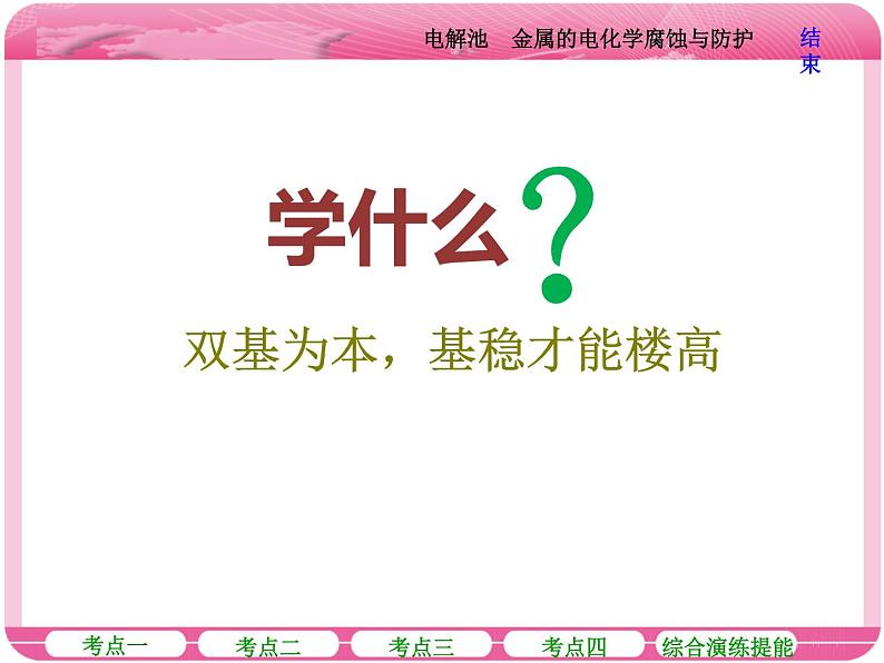 （人教版）高三化学高考总复习课件：第6章 第三节 电解池 金属的电化学腐蚀与防护04