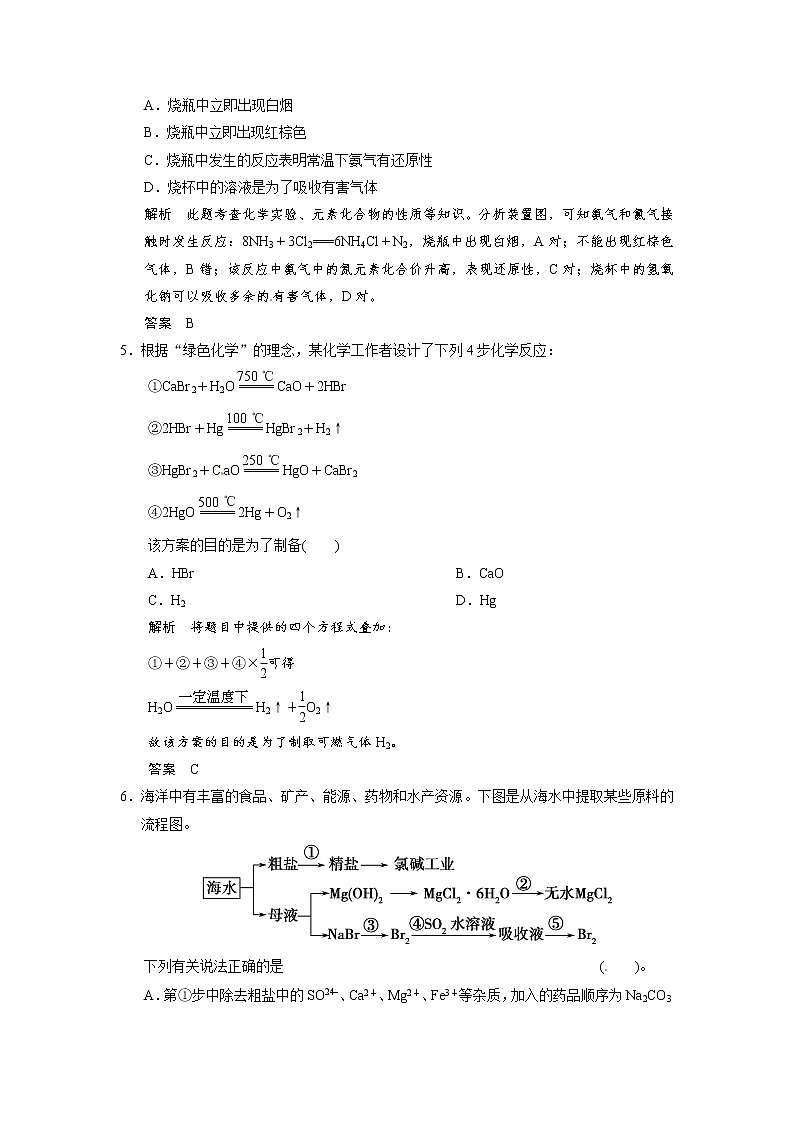 高考化学一轮复习 第十章 第一讲 金属矿物和海水资源的开发利用配套试题（含解析）02
