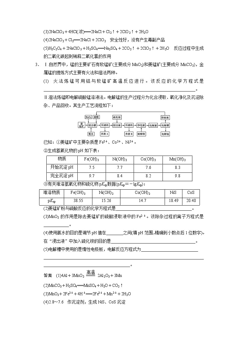 高考化学一轮复习 大题冲关滚动练化学与技术配套试题（含解析）新人教版选修203